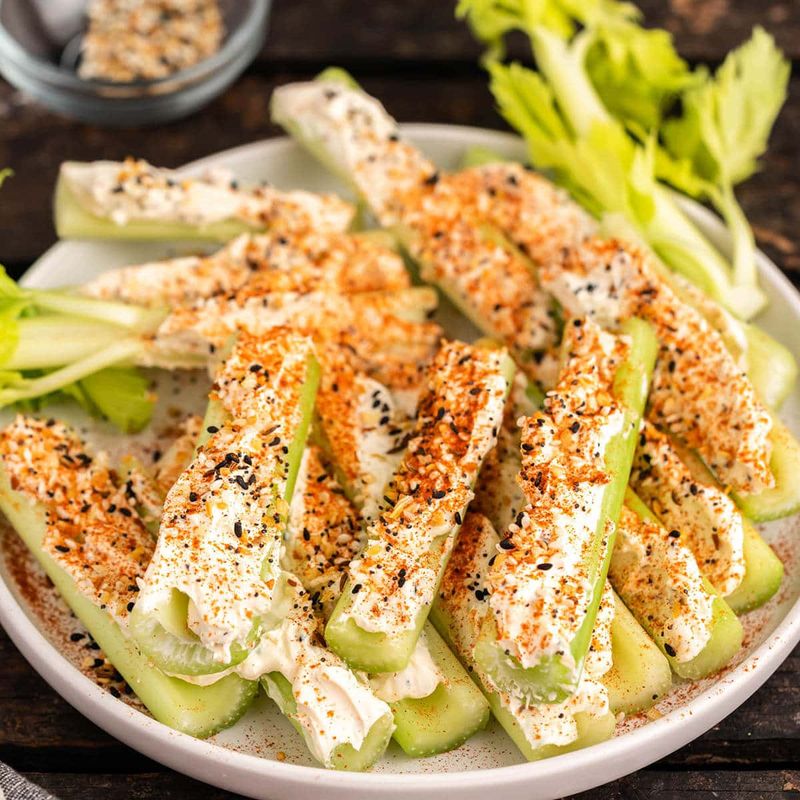Celery Stuffed With Cream Cheese and Herbs