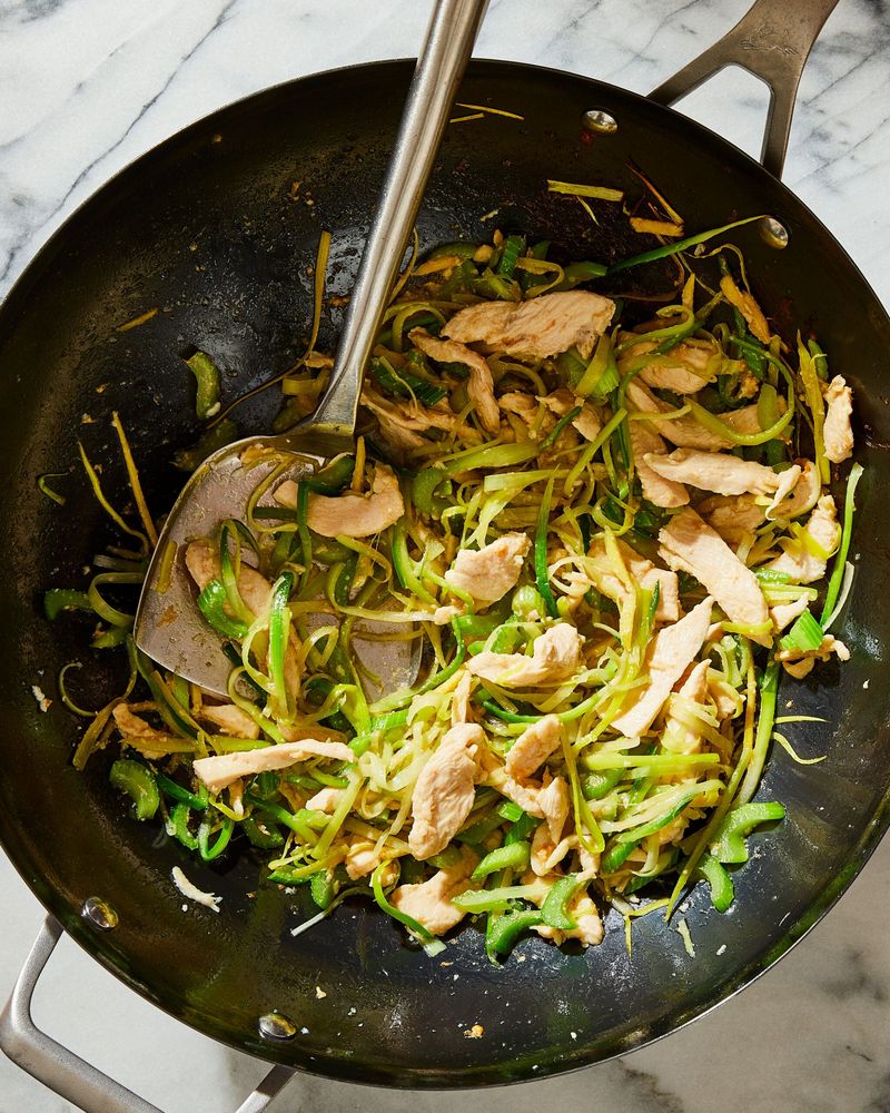 Celery in Homemade Stir-Fry Dishes