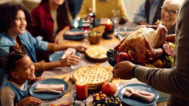 A Full Thanksgiving Meal at Noon