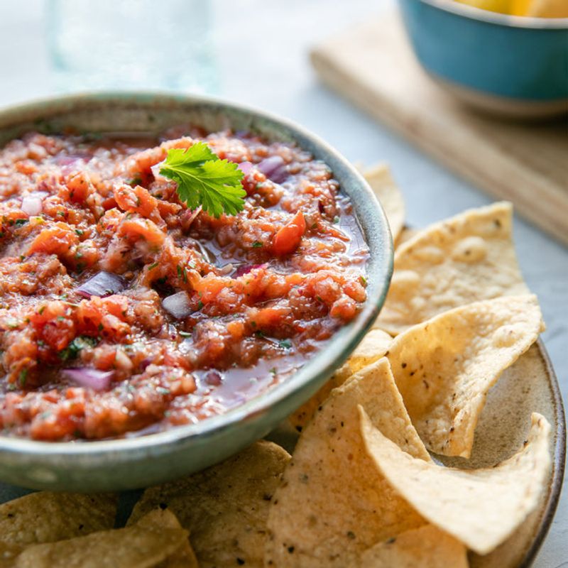 Blend in Roasted Red Peppers