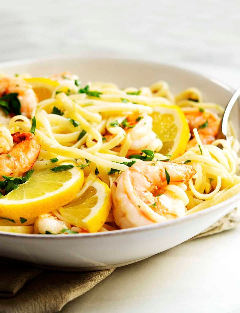 Lemon Butter Shrimp Pasta