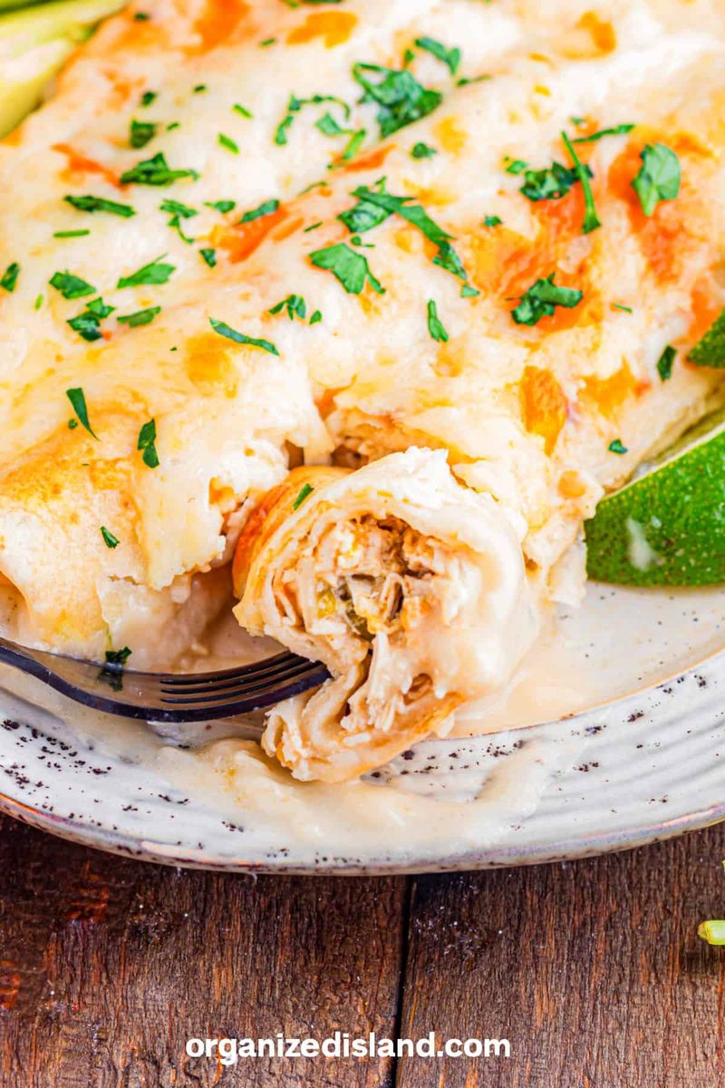 Creamy Chicken Enchiladas