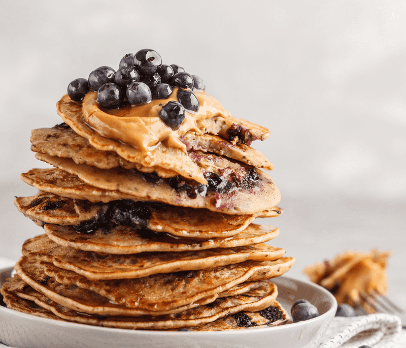 Chestnut Pancakes with Maple Syrup