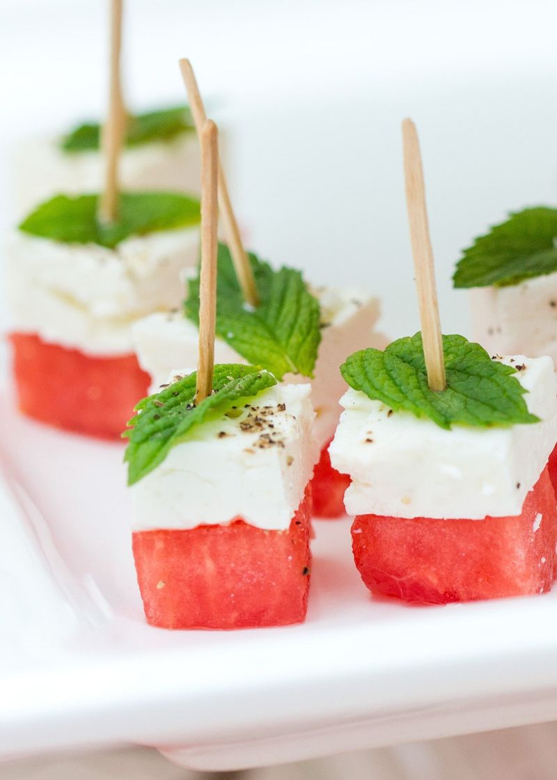Watermelon Feta Skewers
