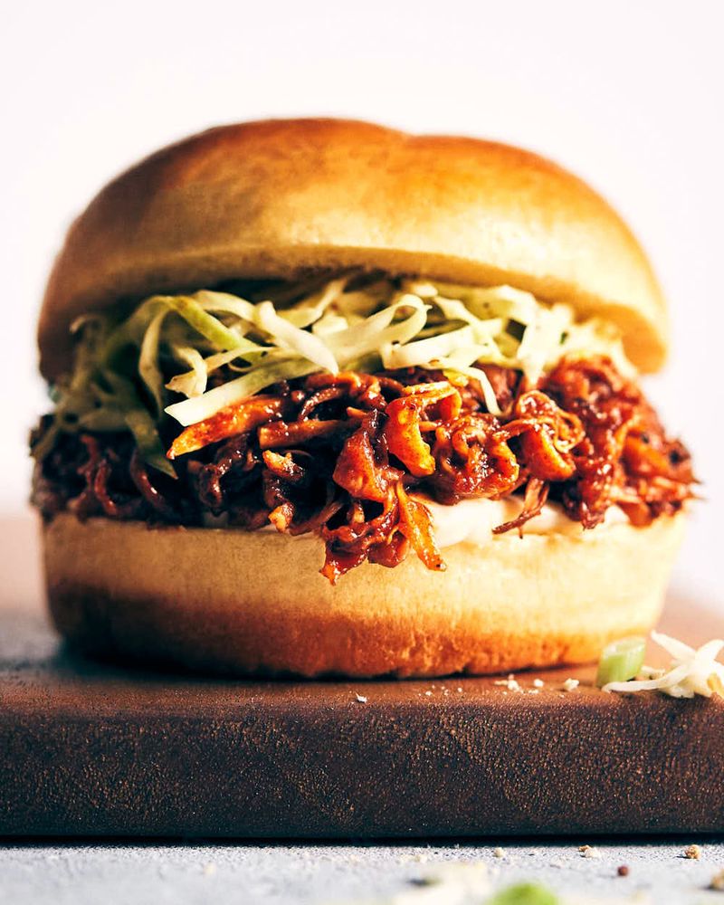 Vegan BBQ Pulled Mushroom Sandwiches