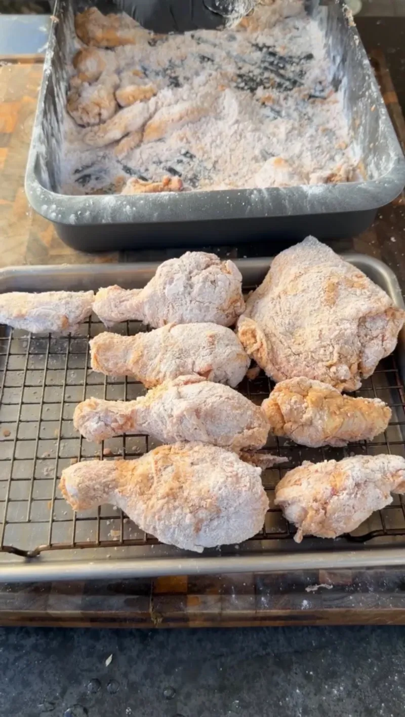 Letting the Coating Rest Before Frying