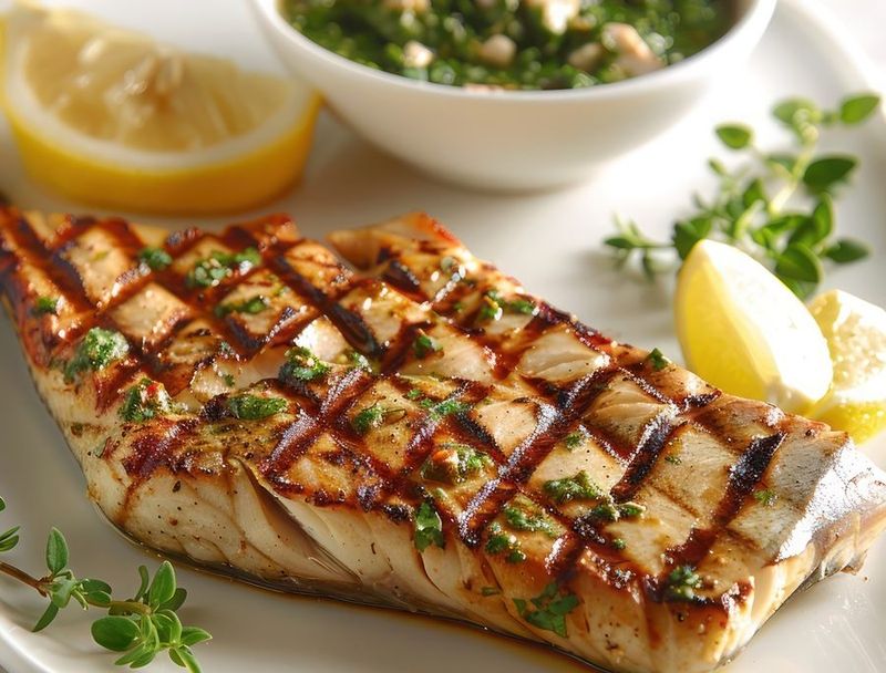 Grilled Swordfish Steaks with Chimichurri