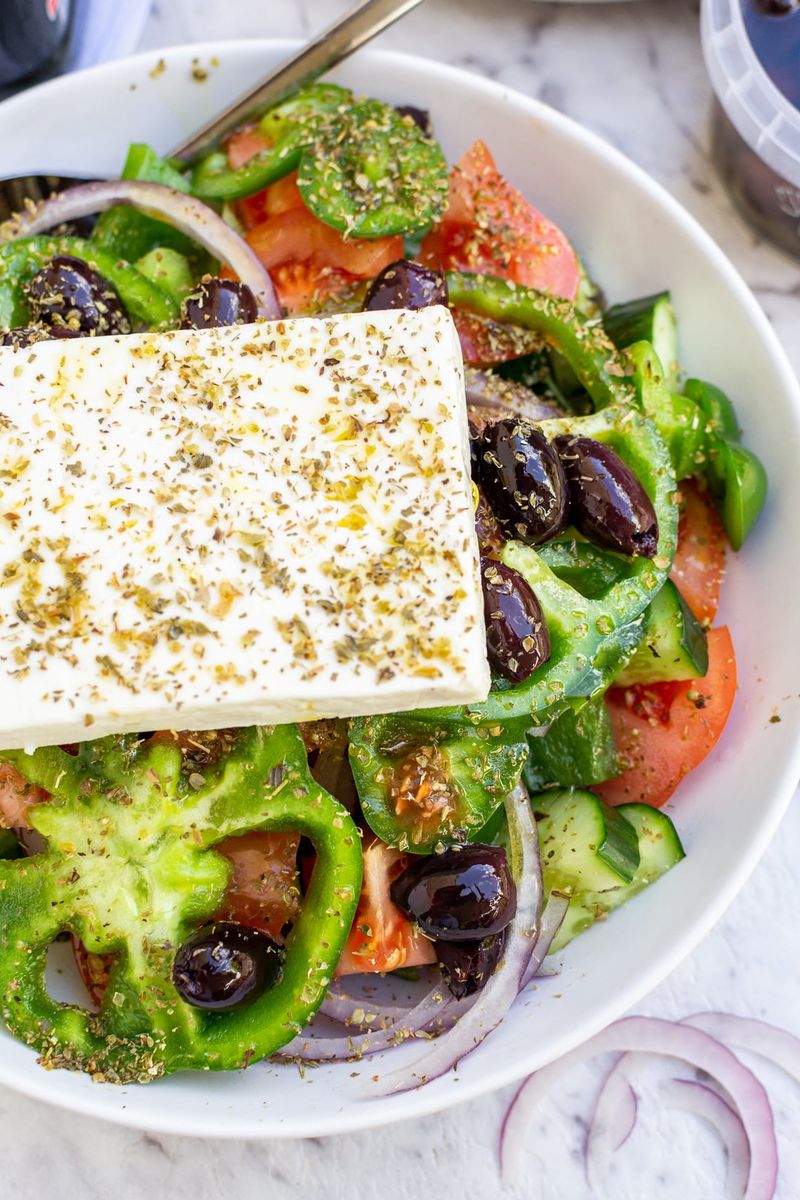 Greek Salad with Fresh Oregano
