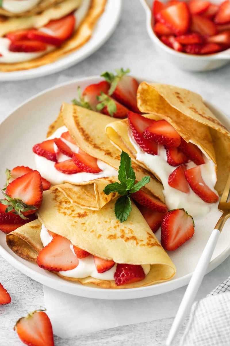 Strawberries and Cream Crepe