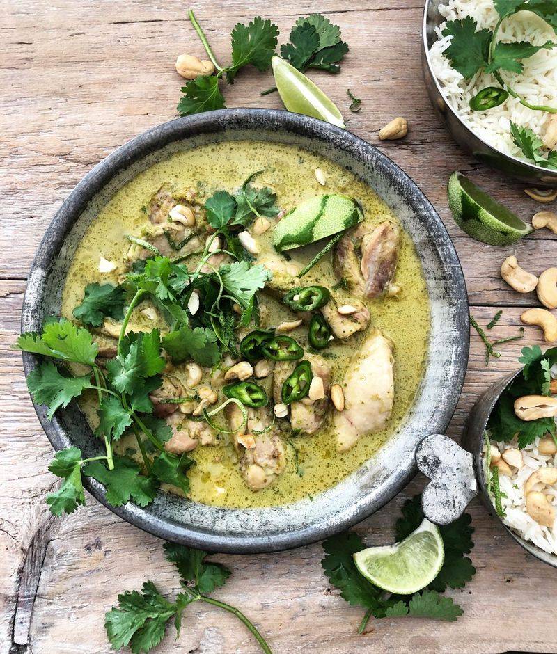 Thai Green Curry with Toasted Coconut