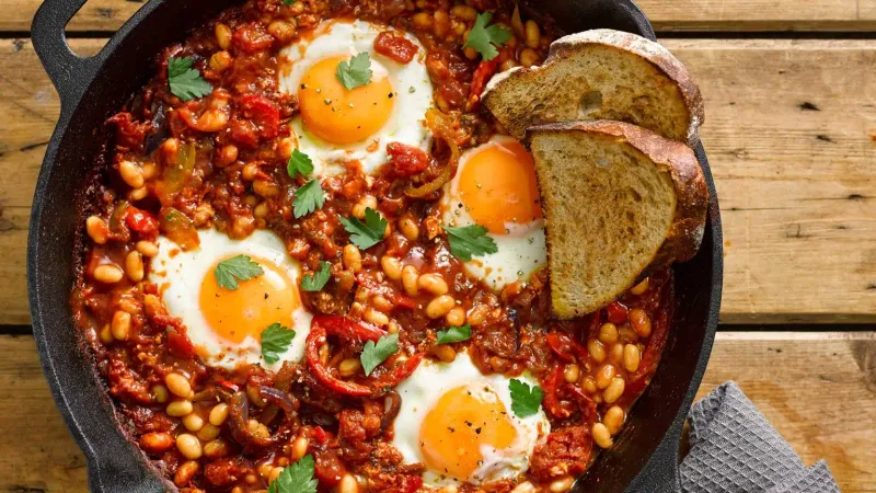 Baked Beans Shakshuka Twist