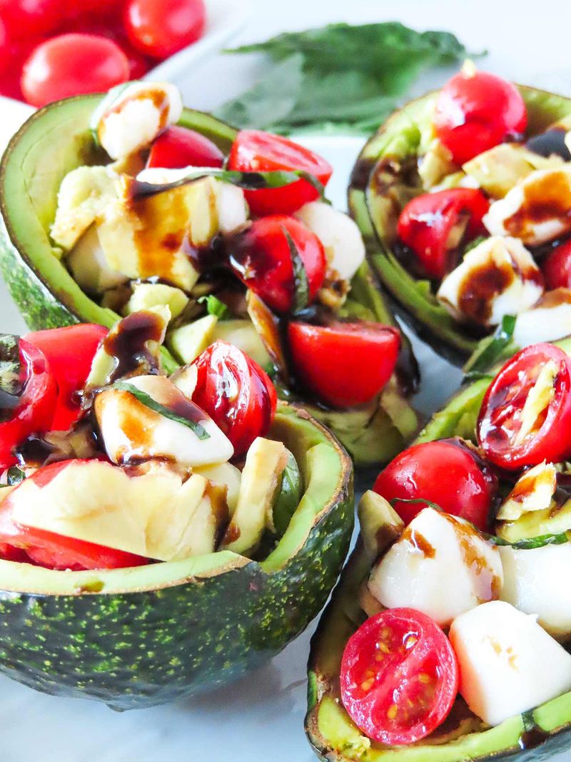 Caprese Stuffed Avocados