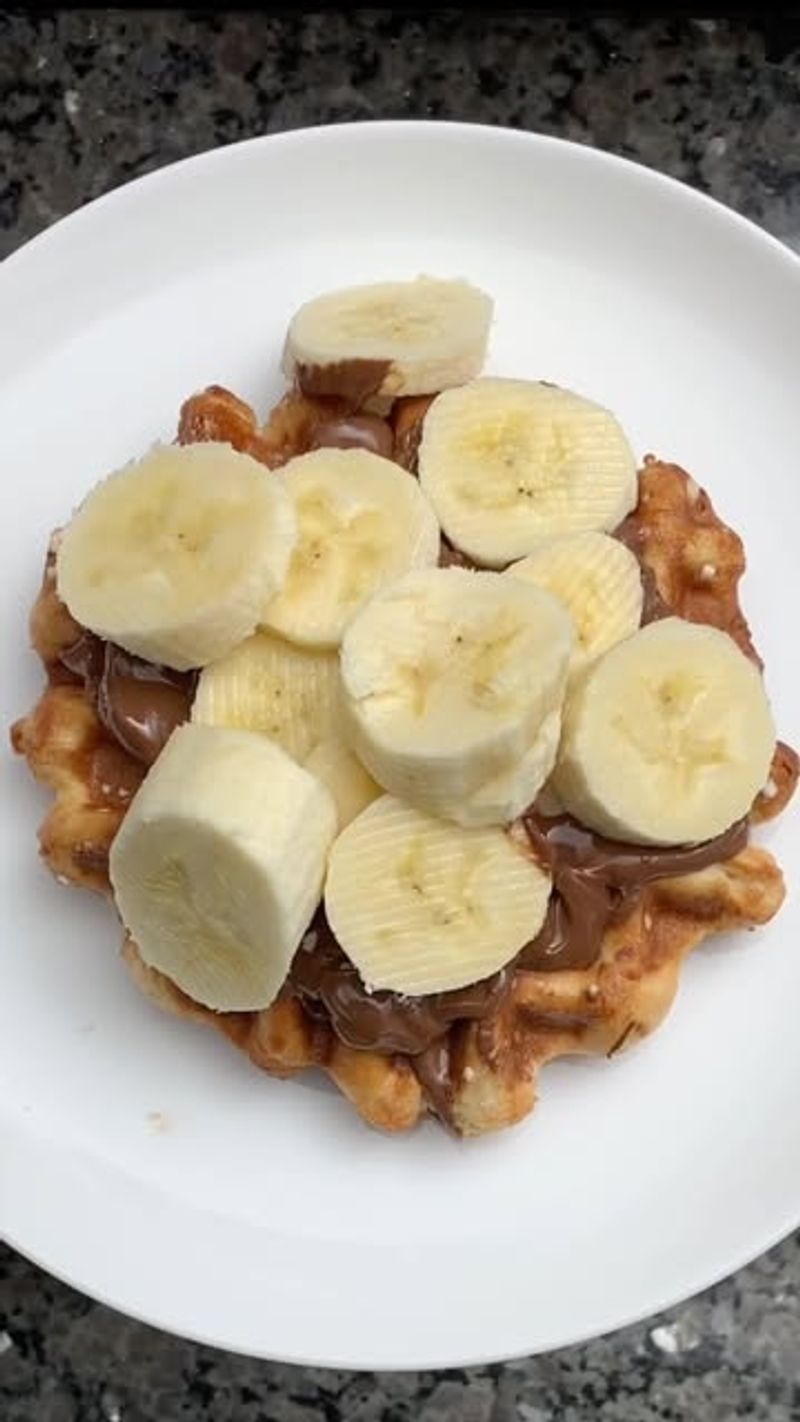 Frozen Waffle with Nut Butter and Banana