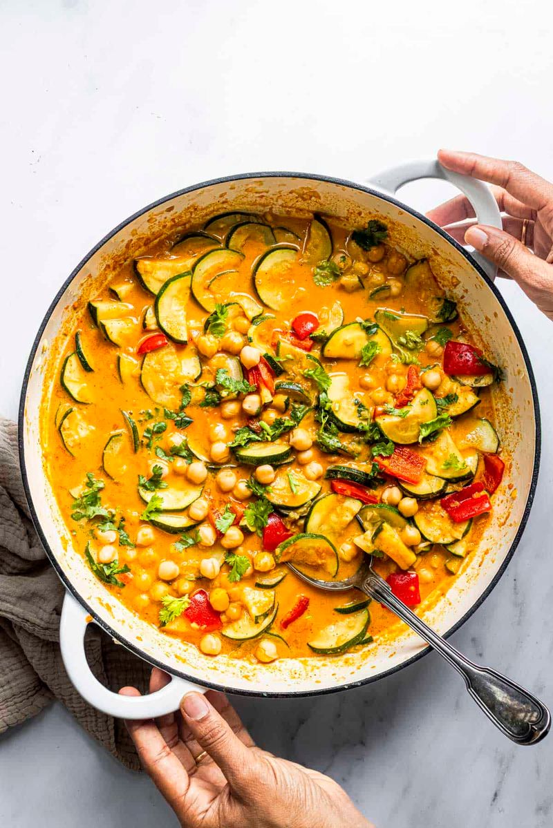 Courgette and Chickpea Curry