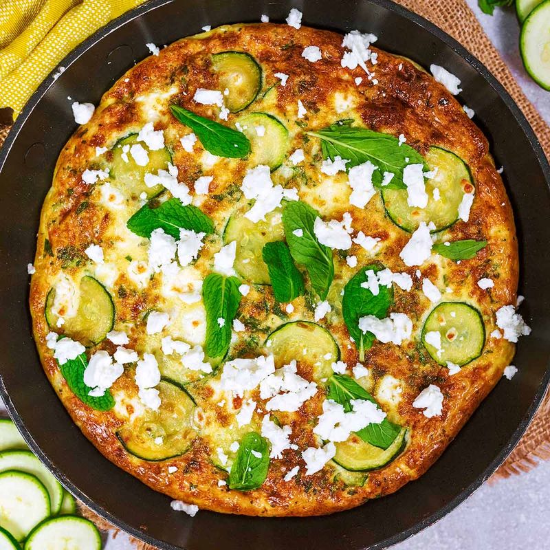 Courgette and Feta Omelette