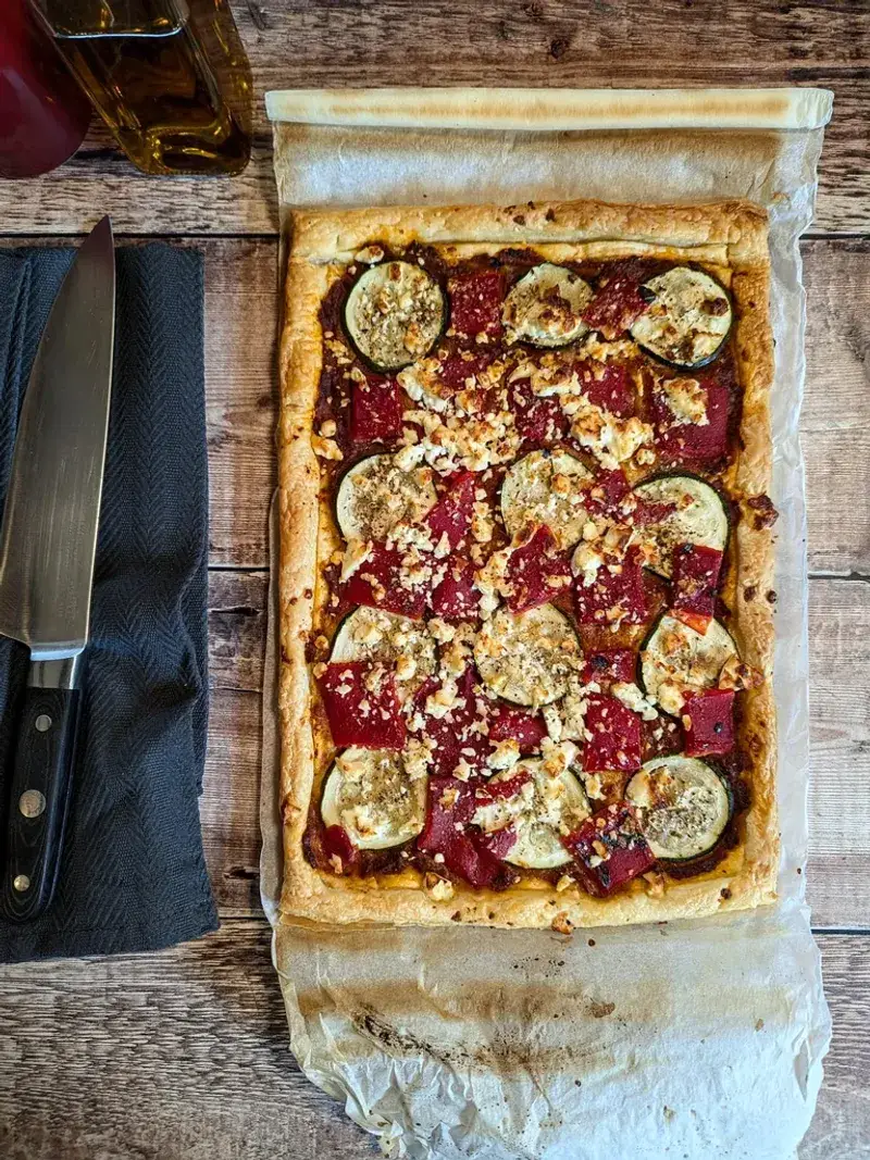 Courgette and Sun-Dried Tomato Tart