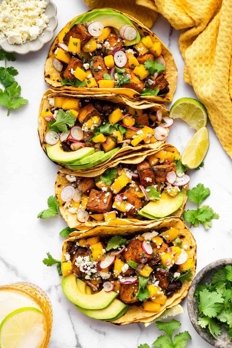 Courgette and Black Bean Tacos