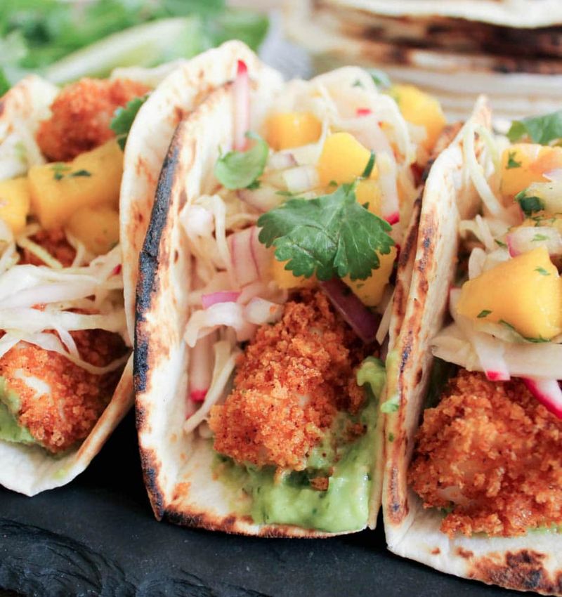 Fish Tacos with Mango Avocado Salsa