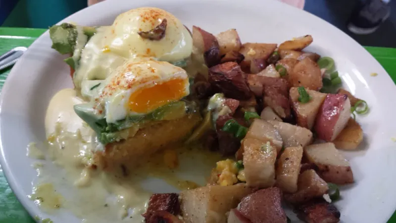 Polenta Breakfast Squares with Bacon