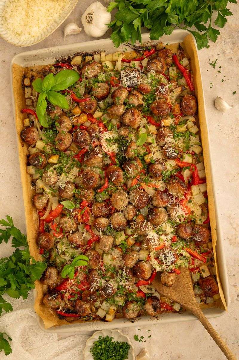 Sheet Pan Sausage and Potatoes