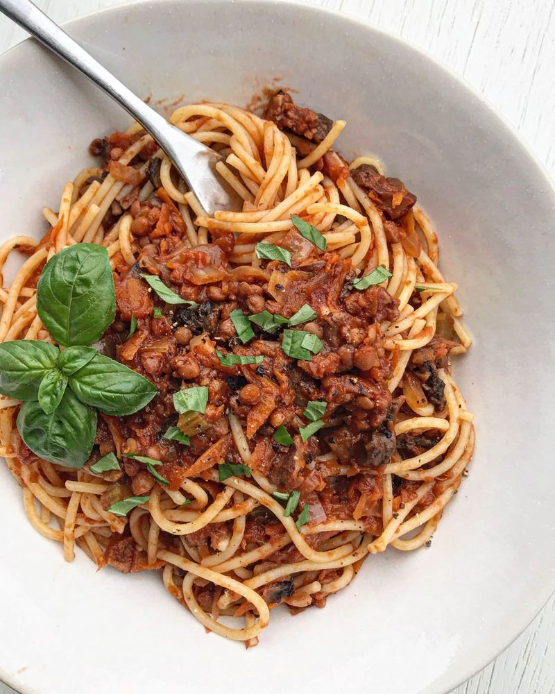 Mushroom and Walnut Bolognese