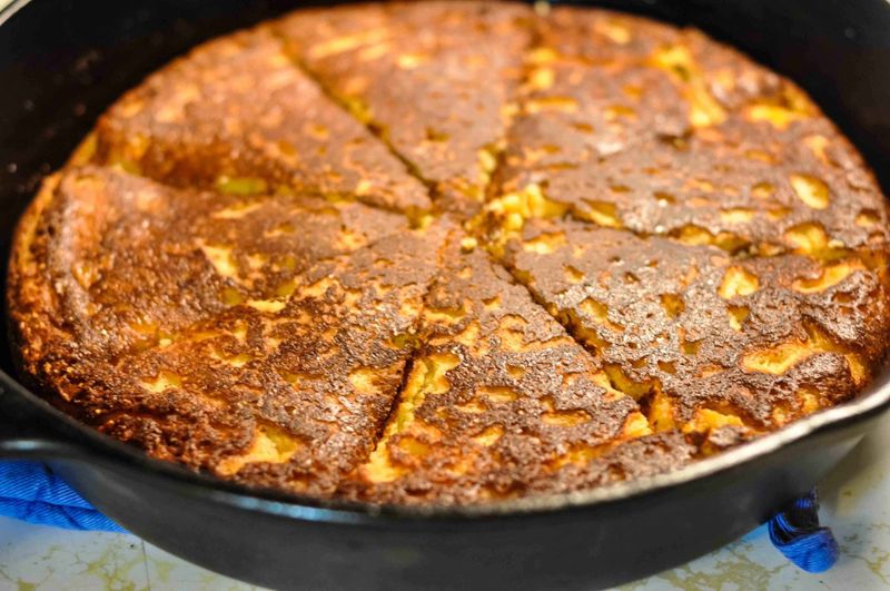 Cast Iron Skillet Cornbread with Crispy Edges