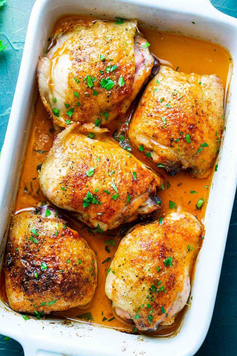 Oven-Baked Crispy Chicken Thighs