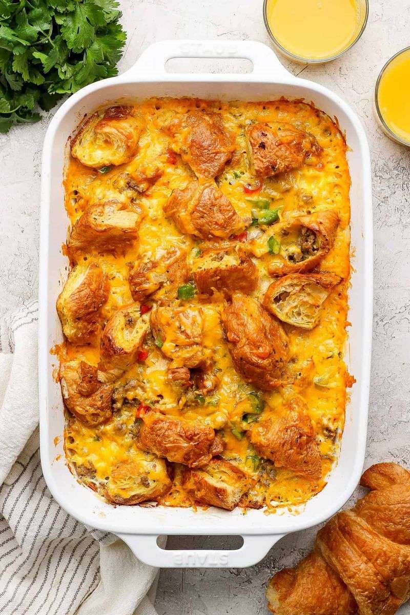 Croissant Breakfast Casserole
