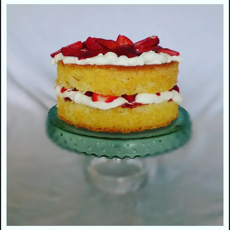 Victoria Sponge at a Village Fete on a Cloudy Summer Saturday