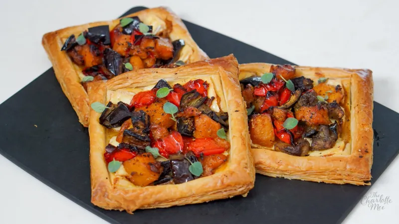 Roasted Pepper and Brie Tart
