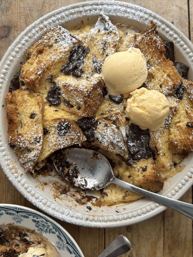 Dark Chocolate Bread Pudding