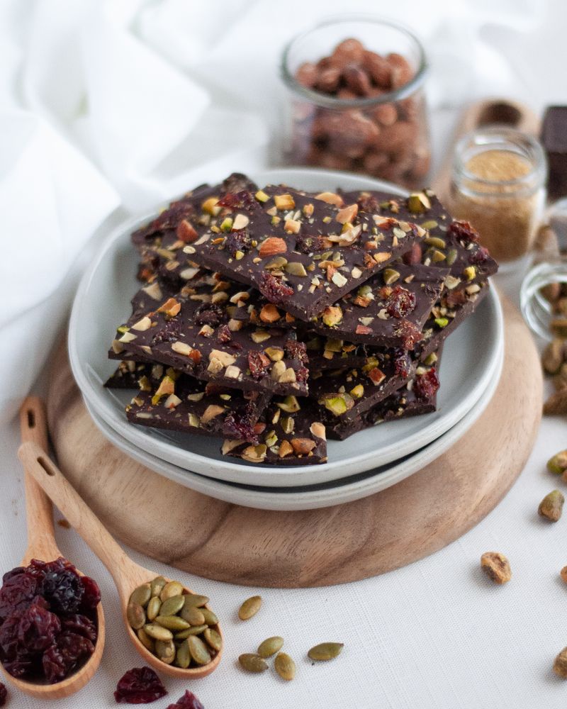 Dark Chocolate Bark With Toppings