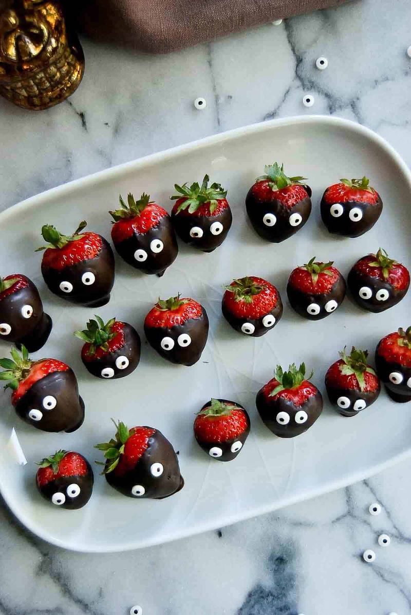 Chocolate Dipped Strawberry Monsters