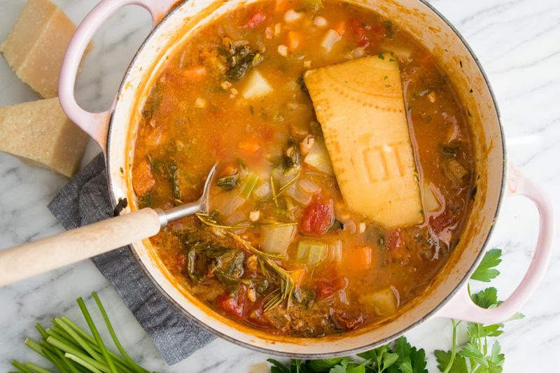 Adding a Parmesan Rind to Soups and Stews