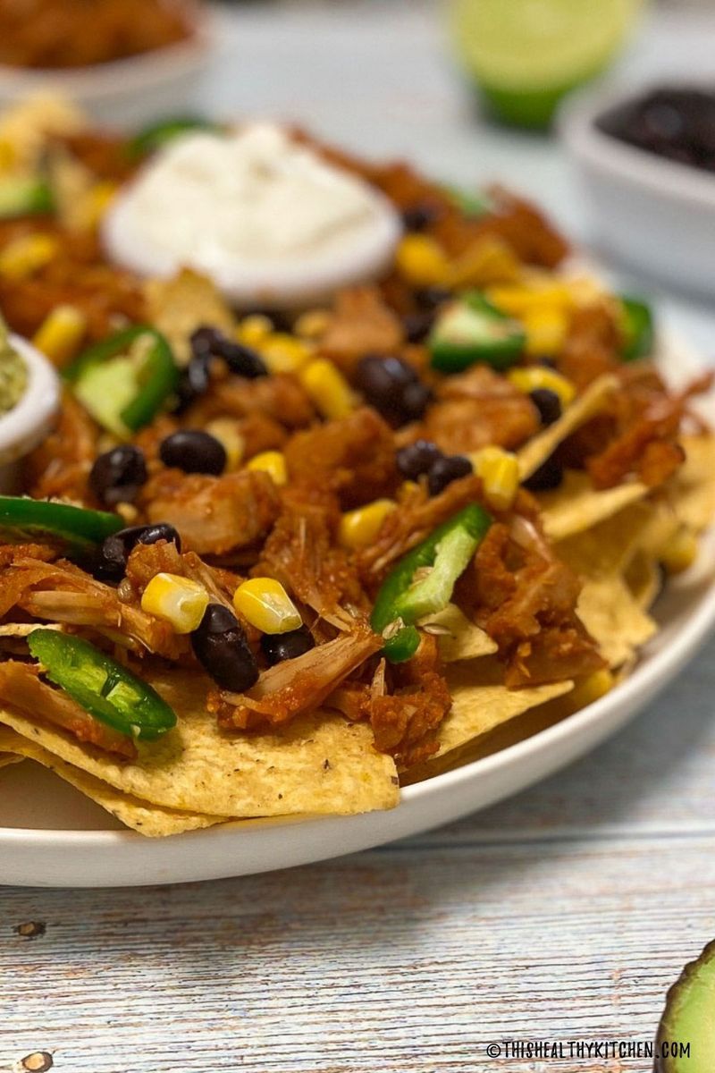 BBQ Pulled Jackfruit with Roasted Corn and Black Beans