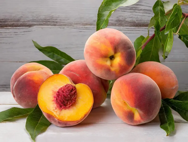 Biting into a Perfectly Ripe Peach