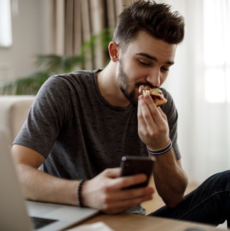 Reading, Scrolling, or Watching While Eating