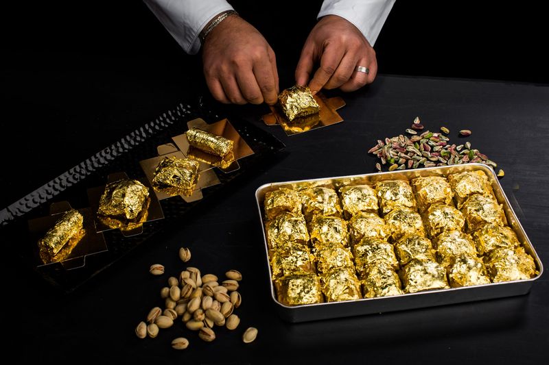 Gold Leaf Baklava from Istanbul, Turkey