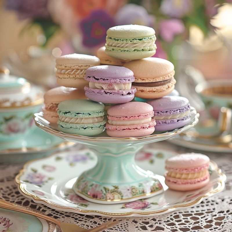 Macarons in Pastel Colors
