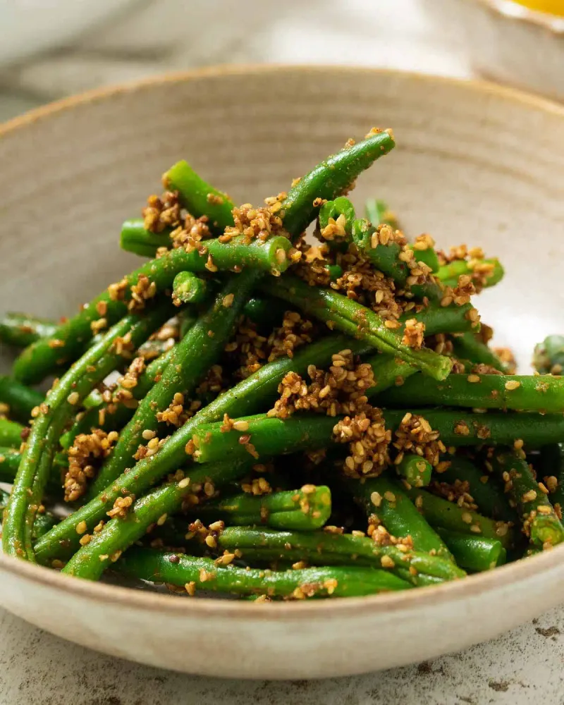 Japanese Gomaae (Green Beans in Sesame Dressing)