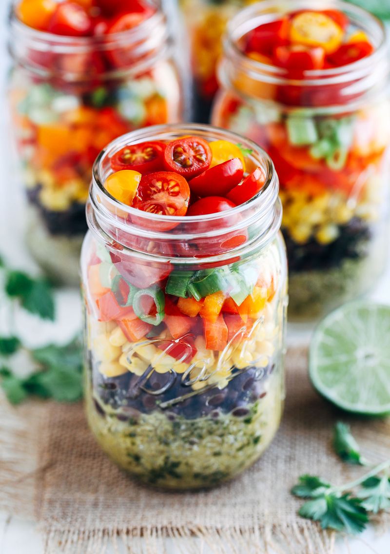 Layer It in a Mason Jar Rice Salad