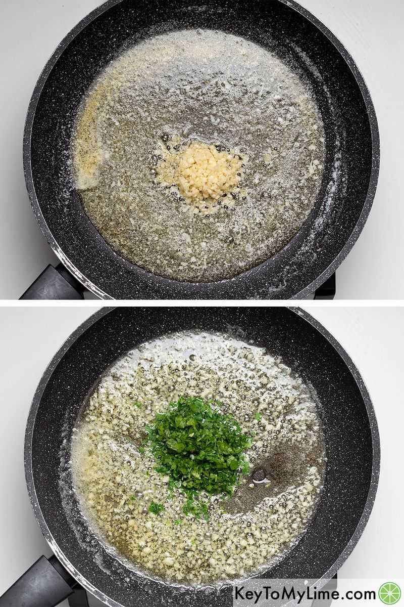 Garlic Sauteing in Butter
