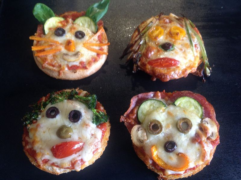 Homemade Pizza Faces