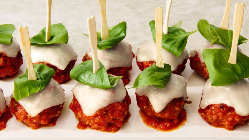 Meatball Skewers with Marinara