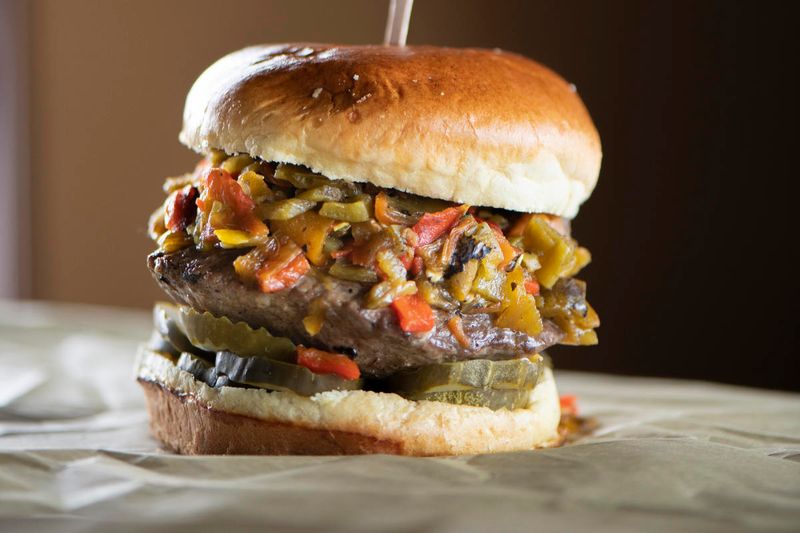 Green Chile Cheeseburger