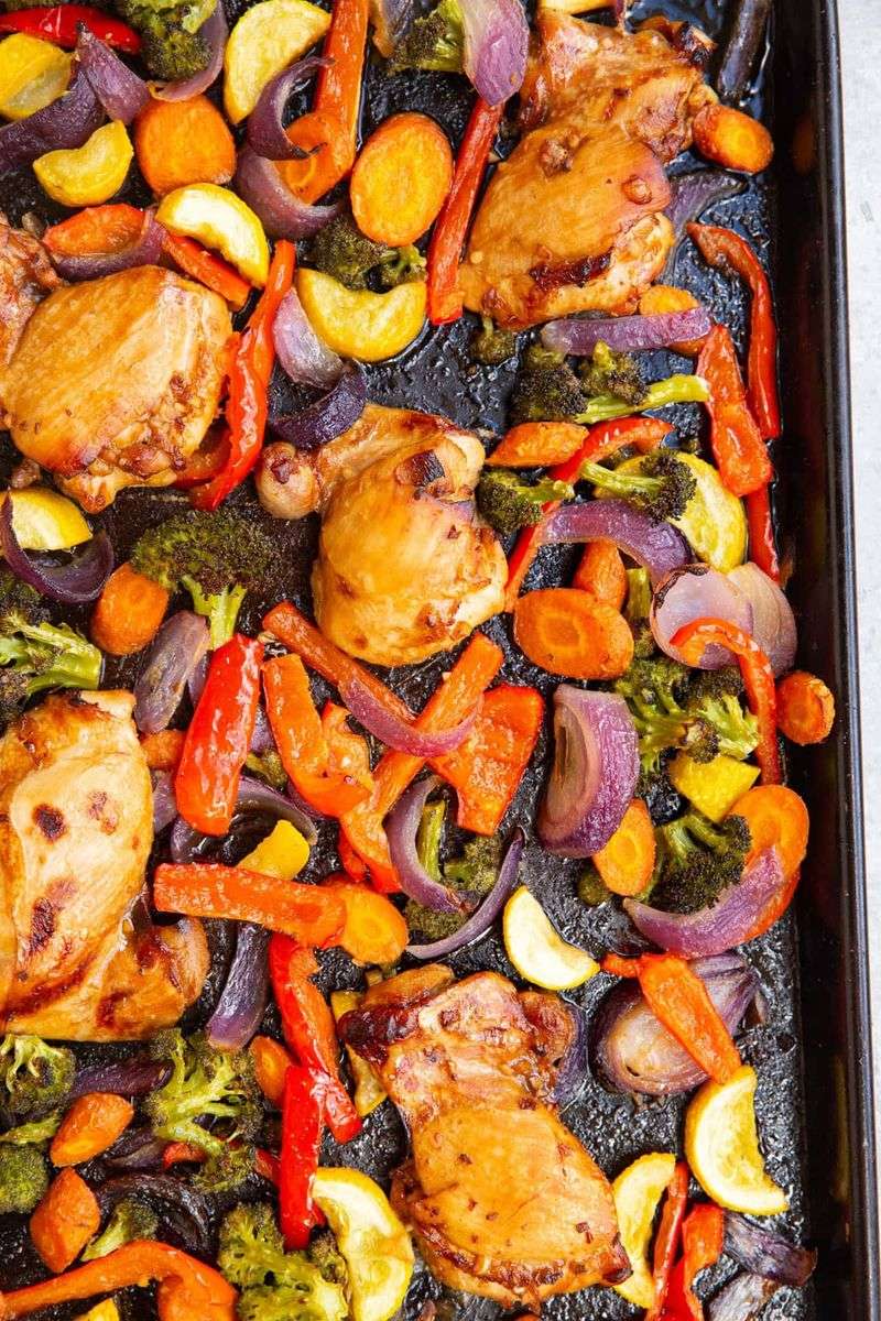 Balsamic Chicken Drumsticks with Root Vegetables