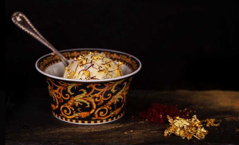 Gold Leaf Gelato from Rome, Italy