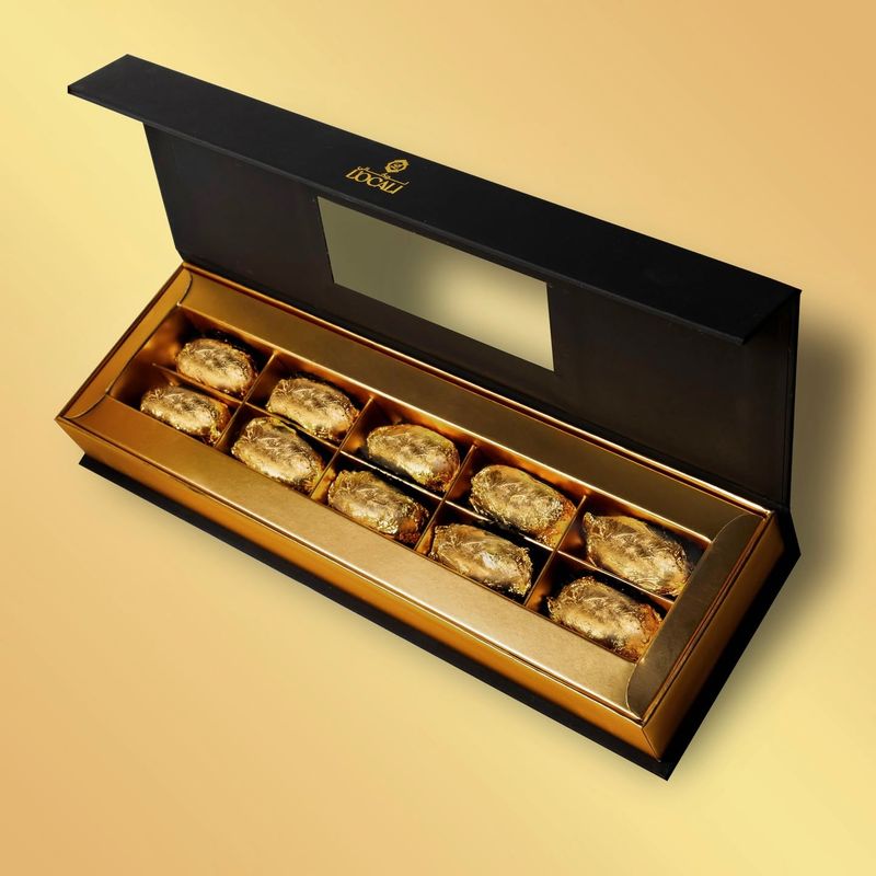 Gold-Covered Dates from Riyadh, Saudi Arabia