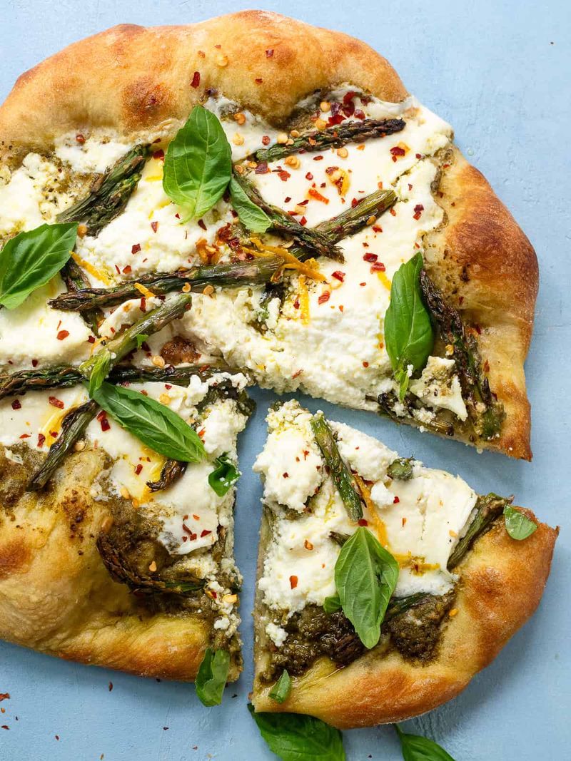 Green Bean Pizza With Ricotta and Lemon