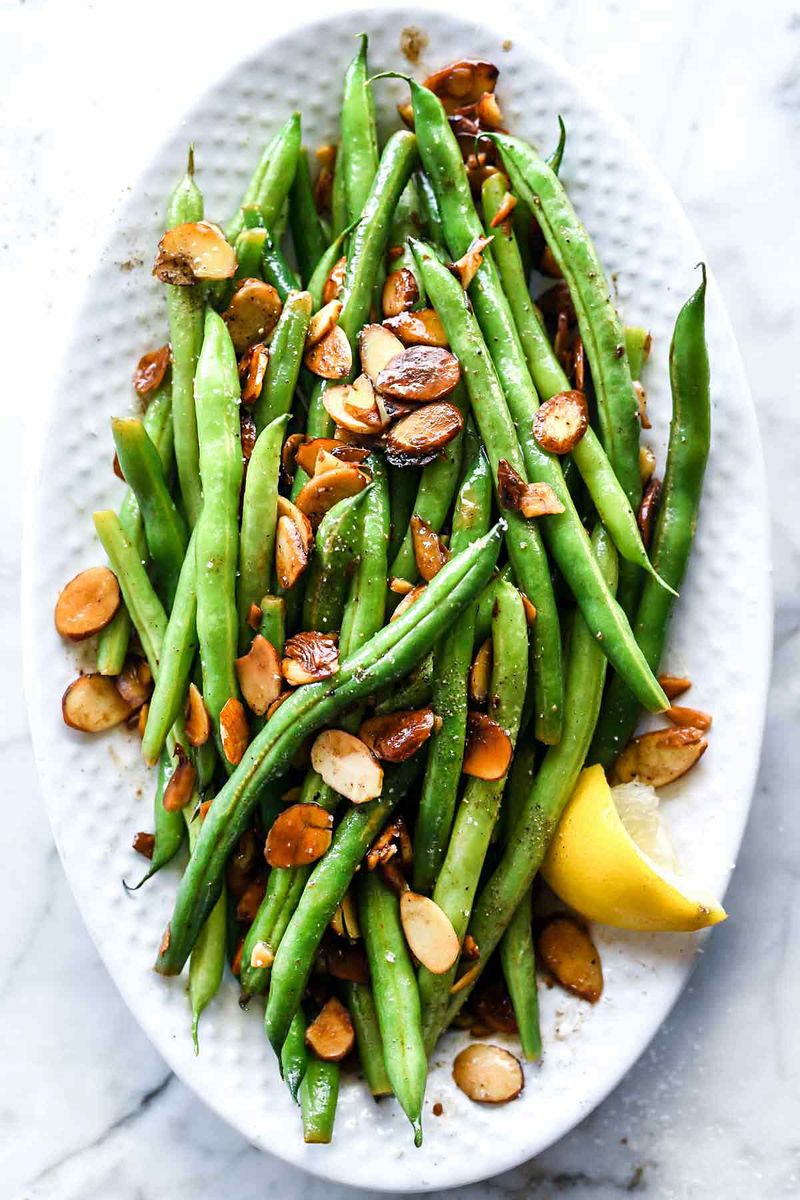 Green Bean Pasta With Brown Butter and Almonds